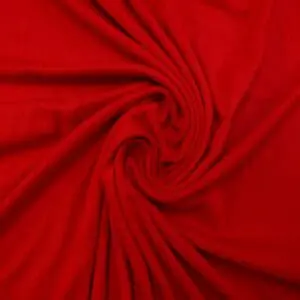 T-shirting Fabric Ribbed Effect Red