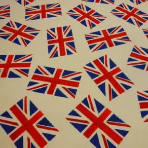 Cotton Fabric Union Jack Flags
