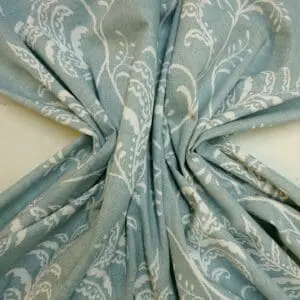 Cotton Canvas Fabric Ventnor Vines Duck Egg