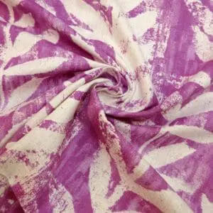 Cotton Canvas Fabric Floral Portmeirion Palms Grape