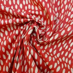 Cotton Canvas Fabric Scarborough Seeds Ruby