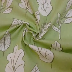 Cotton Canvas Fabric Floral Leaf Collective Sage