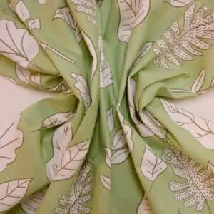 Cotton Canvas Fabric Floral Leaf Collective Sage