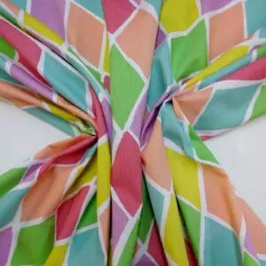 Cotton Canvas Fabric Harlequin Peach/Mauve