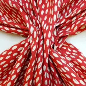 Cotton Canvas Fabric Scarborough Seeds Ruby