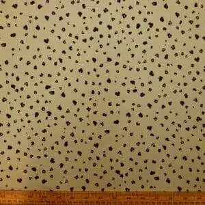 Crepe De Chine Fabric Small Spotted Genet Beige Black