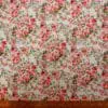 Crepe De Chine Fabric Oleander Florals Pink Ivory