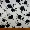 Crepe De Chine Fabric Shadow Flower Black White