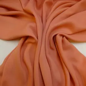 Crepe Fabric Soft And Flowing Plain Coral