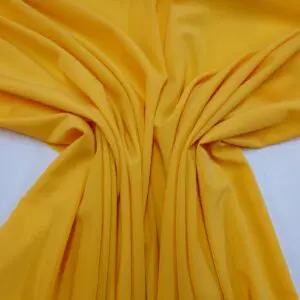 Crepe Fabric Soft Flow Sea Wave Crinkle Yellow