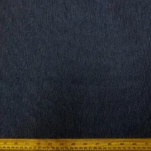 Denim Fabric Stretch Rib Pin Stripe Indigo