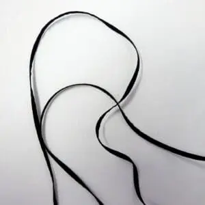 Suede Thonging 3mm Flat Black