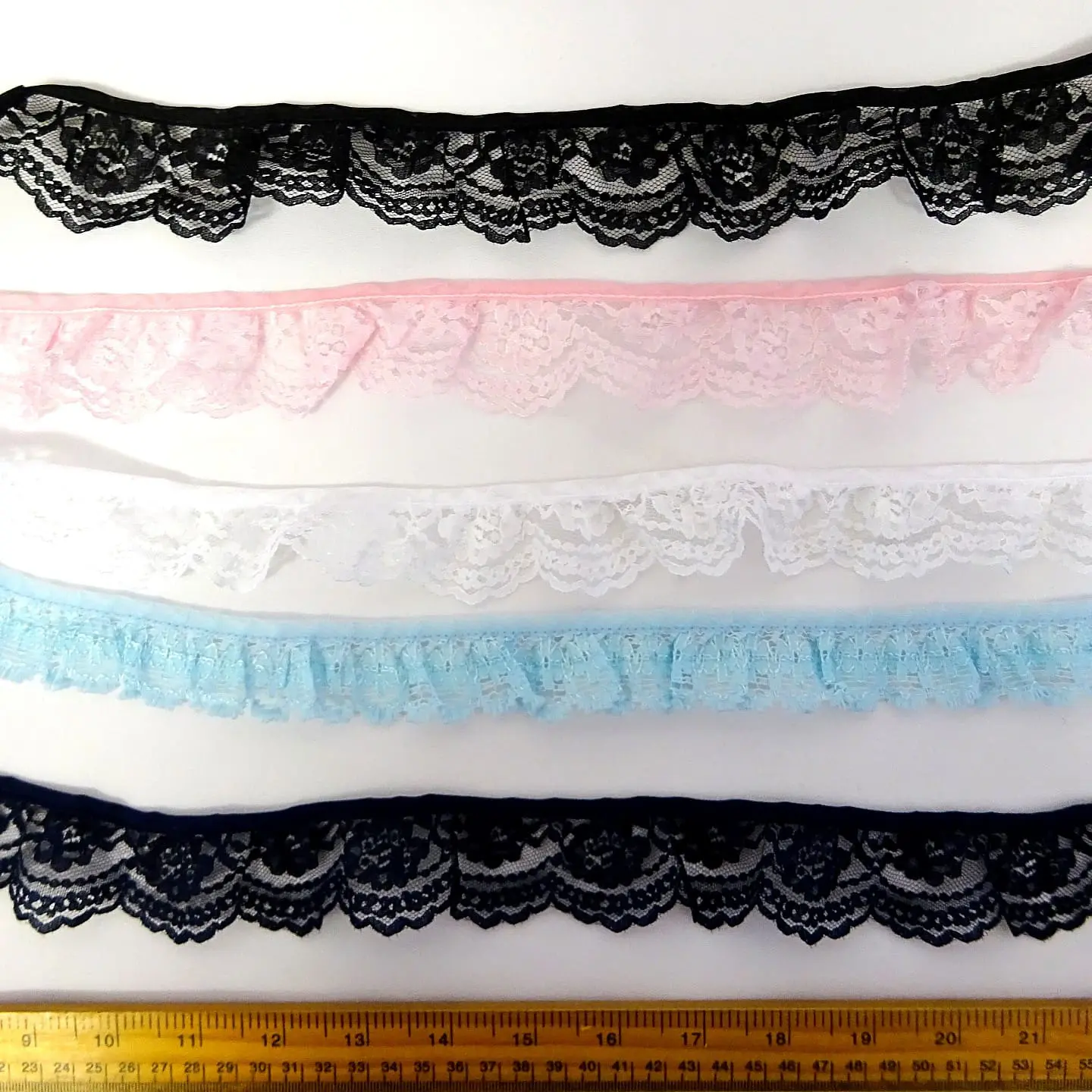 Lace Trimming 4580fob Gathered 4cm Wide