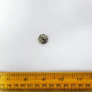 Buttons 15mm 2 Hole Code Jam Silver Leaf