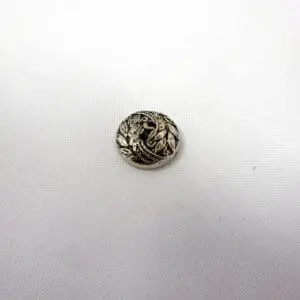 Buttons 15mm 2 Hole Code Jam Silver Leaf