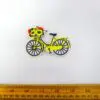 Sew On Motif Patch Yellow Bicycle