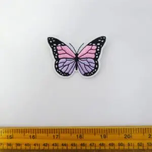 Sew On Motif Patch Butterfly Pink