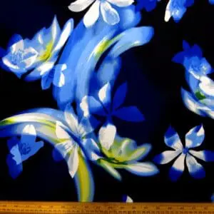 T-Shirting Jersey Fabric Midnight In Milos Blue