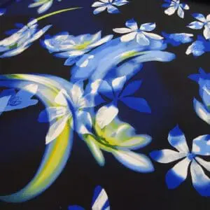 T-Shirting Jersey Fabric Midnight In Milos Blue