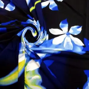 T-Shirting Jersey Fabric Midnight In Milos Blue