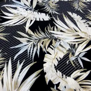 T-Shirting Jersey Fabric Embossed Effect Rhodes Rituals Black