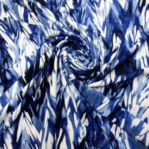 T-Shirting Jersey Fabric Embossed Effect Naxos Nights Blue