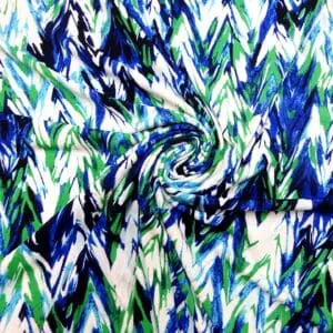T-Shirting Jersey Fabric Embossed Effect Naxos Nights Green/Blue