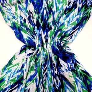 T-Shirting Jersey Fabric Embossed Effect Naxos Nights Green/Blue