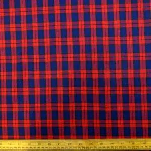 Tartan Suiting Fabric Jameson Town Red Blue