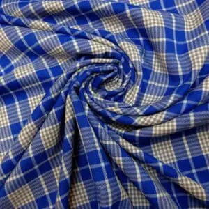 Tartan Suiting Fabric Skye Check Blue