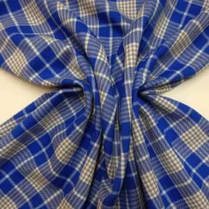 Tartan Suiting Fabric Skye Check Blue