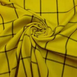 Tartan Suiting Fabric Rupert Yellow