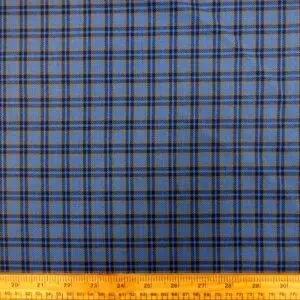 Suiting Fabric Tartan Dundee Blue