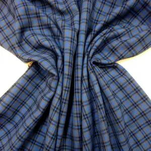 Suiting Fabric Tartan Dundee Blue