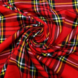 Suiting Fabric Tartan Large Red Stuart