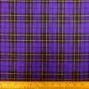Suiting Fabric Tartan Macbeth Gold Glitter Purple