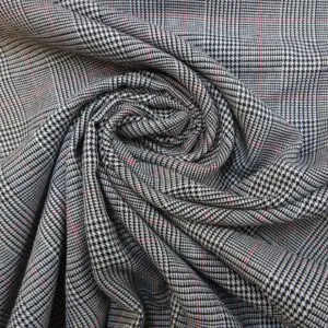 Suiting Fabric Prince Of Wales Thistle Prince Red