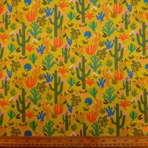Cotton Fabric Dashwood Craft Cotton Cacti Fields Citrus Green