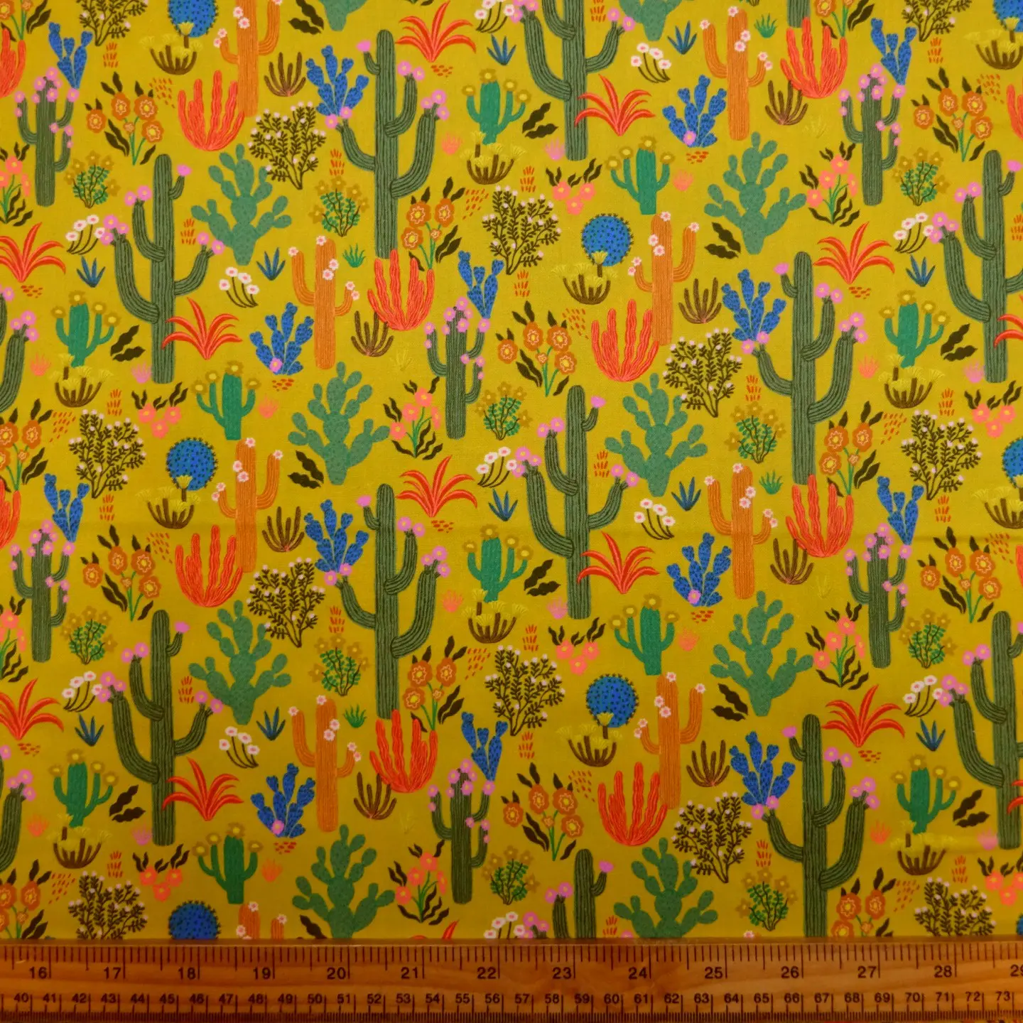 Cotton Fabric Dashwood Craft Cotton Cacti Fields Citrus Green