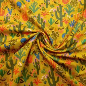 Cotton Fabric Dashwood Craft Cotton Cacti Fields Citrus Green