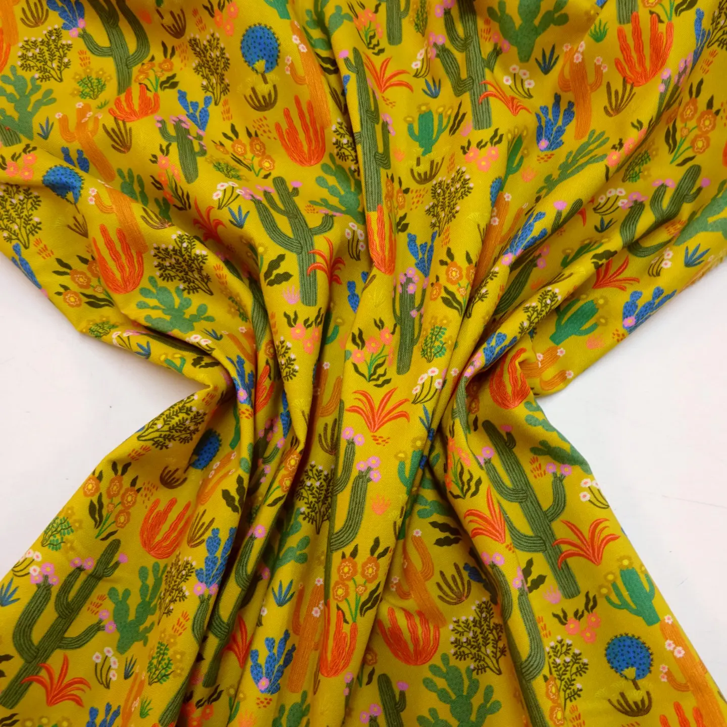 Cotton Fabric Dashwood Craft Cotton Cacti Fields Citrus Green