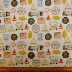 Cotton Fabric Dashwood Craft Cotton Wild Wild West Cream