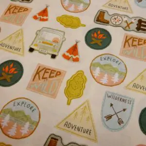 Cotton Fabric Dashwood Craft Cotton Wild Wild West Cream