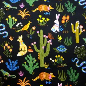 Cotton Fabric Dashwood Craft Cotton Desert Dogs Black