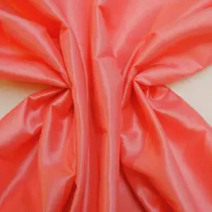 Shantung Fabric Polyester Dress Weight Coral