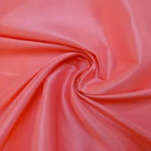 Shantung Fabric Polyester Dress Weight Coral