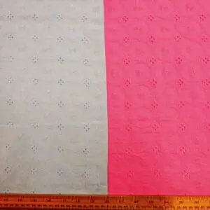 Pure Cotton Fabric Broderie Anglais Brandy