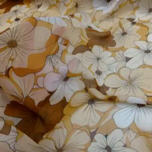 Chiffon Fabric Spanish Lilly Beige Copper