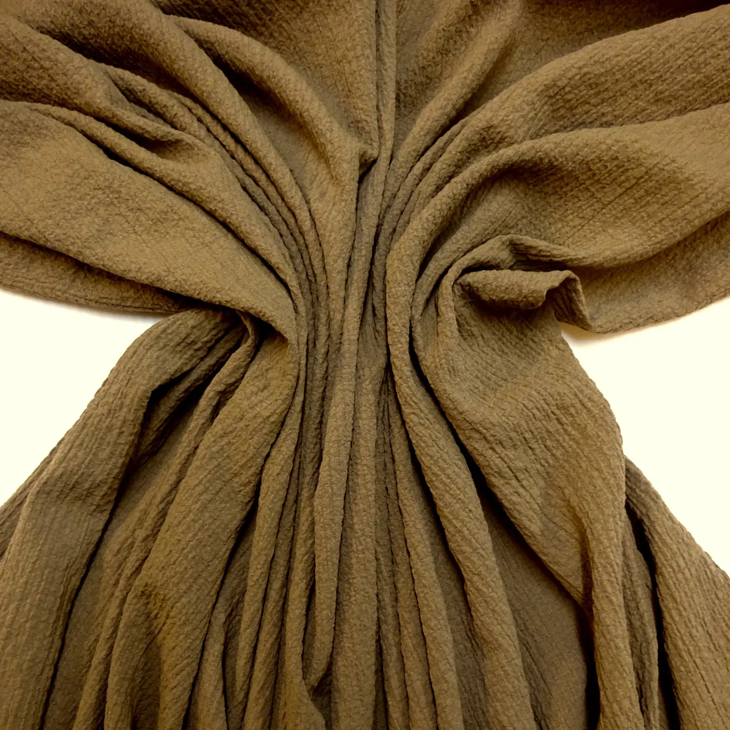 Bubble Crepe Fabric Manufacturers Quality Taupe