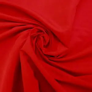 Crepe De Chine Fabric Peach Skin Finish Red